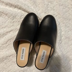 Steve Madden Brooklyn Studded Clogs Heels Size 3 Shoes Size 8 Inch Black Leather